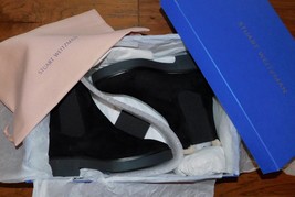 Stuart Weitzman Sz 7 Alpine Cozy Chelsea Boots Black Suede Booties $595 NIB - $197.99