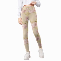 Girls Printed Leggings Shabby Chic Pink Roses Sizes S-4X Available! - $26.99