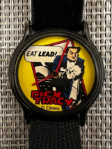 Dick Tracy Villain &quot;Eat Lead&quot; FlatTop Wristwatch By Timex 1990 - Needs N... - $16.44