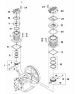 Ingersoll Rand 2475 compatible Piston Air Complete 4 Low Pressure 324965... - $3,199.24 MXN