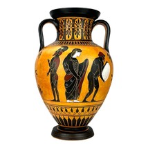 Amphora Myth of Sisyphus Persephone Hades Vase Ancient Greek Pottery Ceramic - £145.71 GBP