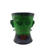Halloween Frankenstein Tin Bucket Candy Bowl Dish Large Décor - $74.20