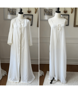 2pc Saks Fifth Avenue Givenchy Ivory Peignoir Nightgown Robe Set M - €35,84 EUR