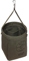 Klein Tools 5143 Canvas Tapered-Bottom Bag with Two Interior Pockets and a Snap  - $29.62
