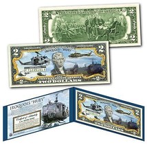 IROQUOIS HUEY Bell UH-1 Military Army Helicopter Vietnam War Official $2 Bill - £11.92 GBP