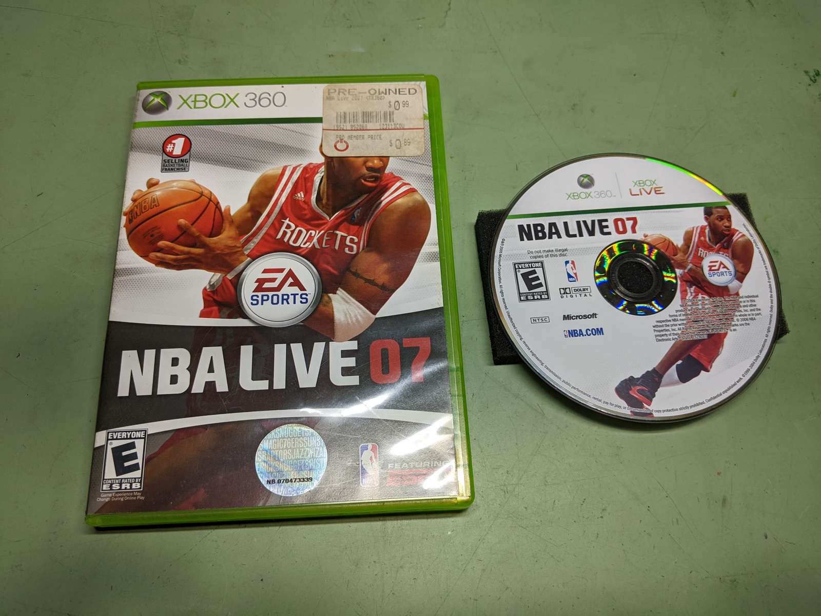 Primary image for NBA Live 2007 Microsoft XBox360 Disk and Case