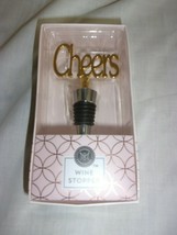 &quot;Cheers&quot; Metal Wine Stopper By Modern Expressions New Sealed - $8.99
