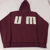 PUMA Men's Red Cotton Blend Drawstring Pullover Hoodie Sweatshirt Size Small image 2