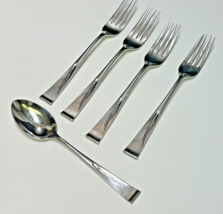 5 Pcs Gorham Stainless Steel SWALLOW 4 Dinner Forks 1 Tablespoon - £17.12 GBP