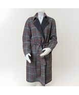 Rag &amp; Bone Rach Reversible Coat Womens S Belted Wool Blend Gray Orange J... - $143.02