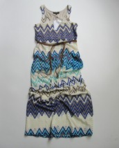 NWT Sanctuary Island Maxi in ZigZag Chevron Print Knit Macrame Belted Dress M - £19.30 GBP