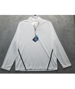 Ahead Activewear Shirt Men&#39;s L White Stretch Performance Athletic Fit Mo... - $27.76