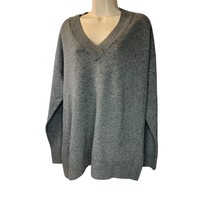 Vince Womens Size Medium Cashmere Sweater Pullover Vneck Gray Long Sleev... - £19.45 GBP