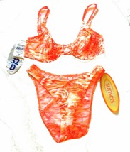 Sunsets Kiki Bay Orange Underwired Scoop Bikini Swimsuit Size 32D/Small NWT - £53.94 GBP
