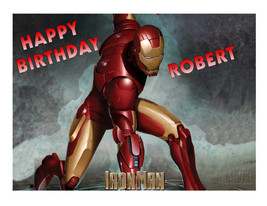 Ironman edible cake image frosting sheet party decoration sheet - £7.91 GBP