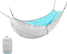 Gold Armour Hammock Underquilt For Single Hammocks And Double, Grey&amp;Sky Blue - £45.54 GBP