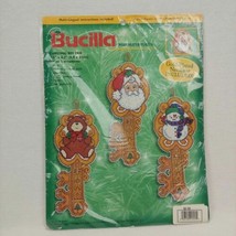 Bucilla Christmas Key Trio Set of 3 Ornaments 3.5&quot; x 8.3&quot; Pattern # 84290 - £14.08 GBP