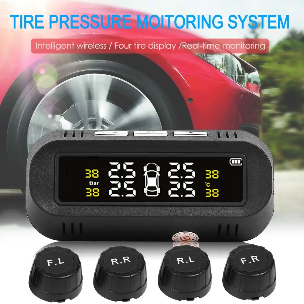 Alloyseed C68 Usb+Solar Car Tpms Tire Pressure Monitor System - £25.15 GBP