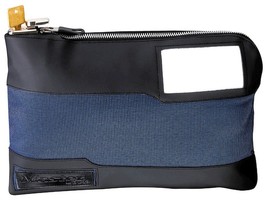 Locking Zippered BANK MONEY BAG 2 Keys BLUE cash Night Deposit MASTER LO... - $53.91