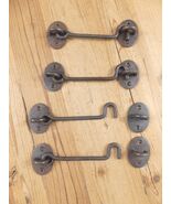 4 Iron Hook &amp; Latch Eye Lock Drawer Hand Forged Barn Cabin Door **SOME R... - $35.02 CAD