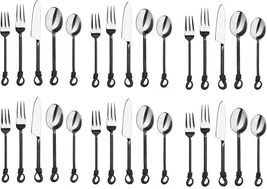 Twist and Shout Stainless Steel Flatware Set Service for Persion Modern ... - £135.88 GBP