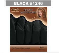 ANNIE PILLOW SATIN ROLLERS SOFT SPONGE LARGE ROLLERS NO PINS OR CLIPS NE... - $3.99