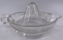 Clear Glass Hand Juicer Reamer Juice Oranges Limes Lemons 6&#39;&#39; Vintage - £10.19 GBP