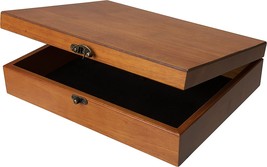 We Games Old World Wooden Treasure Box With Brass Latch (Light Cherry Finish). - £35.93 GBP