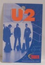 U2 / BONO / EDGE - TOWER RECORDS PROMOTIONAL LAMINATE BACKSTAGE PASS - $10.00