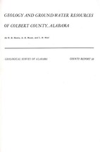 Geology and Ground-Water Resources of Colbert County, Alabama - £11.98 GBP