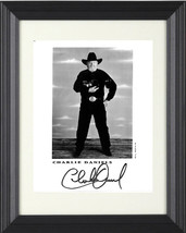 Charlie Daniels signed 8X10 Photo B/W Promo Custom Framing- COA (Country/Souther - £86.74 GBP