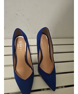 Lipsy Blue Suede High Heel Shoes - Size 5 Express Shipping - £19.46 GBP