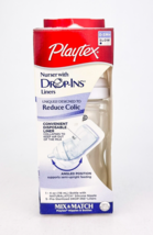 Playtex Baby Angled Bottle with 5 Drop Ins Liners 4oz 0 to 3M+ Slow Redu... - $16.40