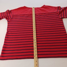 Old Navy 3/4 Sleeve Women's Red & Black Cotton Blend Stripes T-Shirt Size Large image 12
