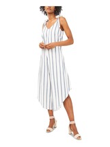 MSK Women&#39;s Striped Tie-Shoulder Jumpsuit White/Blue Size XL $59 - $19.79