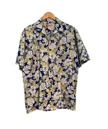 Vintage Hilo Hattie Shirt Mens Large Hawaiian Aloha Floral Pineapple Hib... - $276.80 MXN