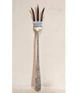 Repousse Sterling Silver Lettuce Serving Fork S Kirk &amp; Son Inc 1924-1932... - $85.00