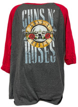 Guns N Roses Men&#39;s Baseball Style Red and Gray Band T-Shirt Size XL - £22.78 GBP