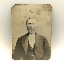 Tintype Man Photograph Antique Original 1800s Beard Rosey Cheeks Photo Tin Type - $17.95