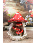 Fairy Garden Red Spotted Toadstool Mushroom Cottage Backflow Incense Burner - €23,10 EUR