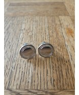 Circular Stainless Steel Engraveable Cufflinks, 1&#39;&#39; Length, Silver - $21.03 CAD
