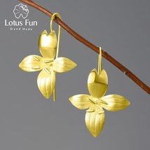 Big Luxury Elegant Flower Dangle Earrings for Women Real 925 Sterling Silver Sta - £42.98 GBP