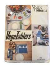 Sewing Pattern Vogue #1892 Vegetablers Kitchen Accessories Vintage 1980s... - £9.52 GBP