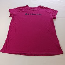 Columbia AL0746 Women&#39;s Hot Pink Cotton Blend Short Sleeve T-Shirt Top S... - £9.40 GBP