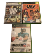 X Box Games Lot Urbz GFA San Andreas Madden 05 Clean Tested - £15.04 GBP