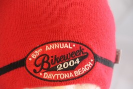 BikeWeek Daytona Beach Beanie Hat Knit Skull Cap Red 2004 63rd Annual Ca... - $21.77