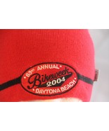 BikeWeek Daytona Beach Beanie Hat Knit Skull Cap Red 2004 63rd Annual Ca... - $21.77