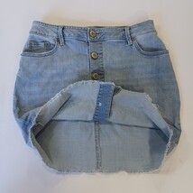 Maurices Jean Skirt Women’s 8 (28x16) Distressed Frayed Stretch Front Button image 11