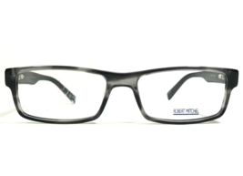 Robert Mitchel Eyeglasses Frames RM5007 BK Black Gray Horn Rectangular 53-16-140 - £50.81 GBP