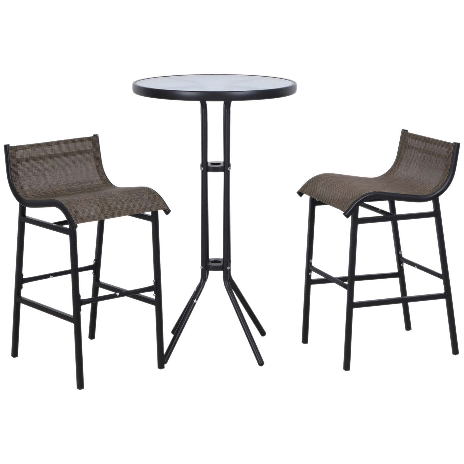 Outsunny Patio Bistro Set: 2 Chairs, Tan Table - $170.99